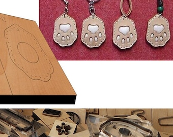 Leather Crafts Tool,Cat paw pendant Leather Cutting Die Cut Mold,Handmade Custom Leather Punch Die Set
