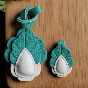 Pak Choi Puppe Schlüsselanhänger Schultasche Anhänger Anpassung Reine Handarbeit Auto Schlüsselanhänger Tasche Anhänger Handmade Leder Handwerk