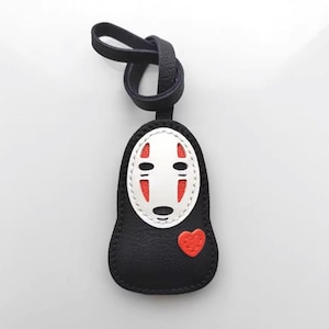 Homme sans visage porte-clés cartable pendentif personnalisation pur fait main voiture porte-clés sac pendentif artisanat en cuir fait main