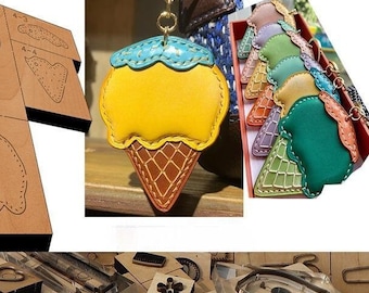 Ice cream pendant Leather Cutting Die Cut Mold ,Handmade Custom Leather Punch Die Set,Leather Crafts