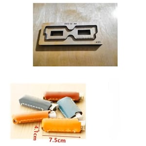 Stampo per coltello con copertura per accendino, stampo per fustellatura in pelle, set di fustelle per fustellatura in pelle personalizzate fatte a mano, artigianato in pelle