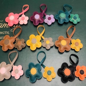 Pendentif fleur Personnalisation Pur porte-clés de voiture fait main Pendentif de sac en cuir fait main Artisanat