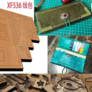 Herramienta para manualidades de cuero, molde troquelado para cortar cuero con billetera larga, juego de troqueles de perforación de cuero personalizados hechos a mano