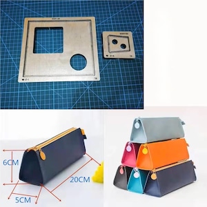 Stampo per fustelle in pelle per astuccio portapenne, cancelleria, borsa, coltello, set di fustelle per fustelle in pelle personalizzate fatte a mano, artigianato in pelle