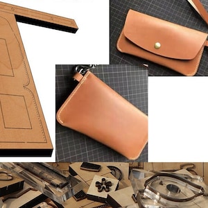 Leder Handwerks-Werkzeug, Hand-Münze Brieftasche Leder Stanzform, handgemachte benutzerdefinierte Leder Stanzen Set