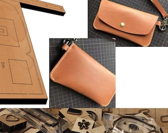 Leather Crafts Tool, Hand-held coin wallet Leather Cutting Die Cut Mold,Handmade Custom Leather Punch Die Set