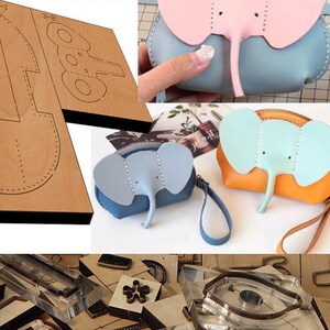 Leder Handwerks-Werkzeug, Elefant Münzbrieftasche Leder Stanzform, handgemachte benutzerdefinierte Leder Stanzen Set