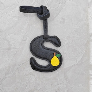 Pendentif lettrage poire pendentif porte-clés Personnalisation pur porte-clés de voiture fait main pendentif sac en cuir fait main artisanat