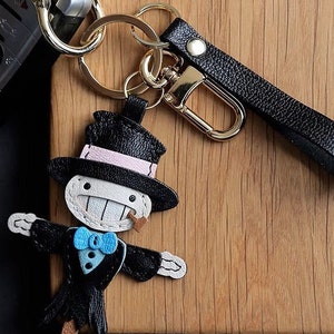 Vogelscheuche Puppe Anhänger Anpassung Pure Handmade Auto Schlüsselanhänger Taschenanhänger Handmade Leder Handwerk