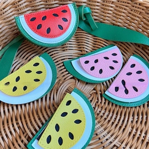 Pendentif pastèque personnalisation pur porte-clés de voiture fait main sac pendentif artisanat en cuir fait main