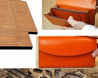 Long wallet Leather Cutting Die Cut Mold,Handmade Custom Leather Punch Die Set, Leather Crafts