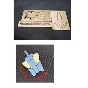 Molde de faca para bolsa de cartão de elefante, molde de corte de couro, conjunto de moldes de punção de couro personalizado feito à mão, artesanato em couro