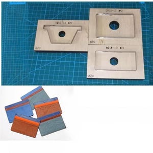 Doppelseitige Bus-Karte Taschenmesserform Leder schneiden sterben Form, handgemachte benutzerdefinierte Leder Stanzen Set, Lederhandwerk
