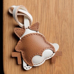 Corgis Puppe Schlüsselanhänger Schultasche Anhänger Anpassung Pure Handmade Car Schlüsselanhänger Tasche Anhänger Handmade Leather Crafts