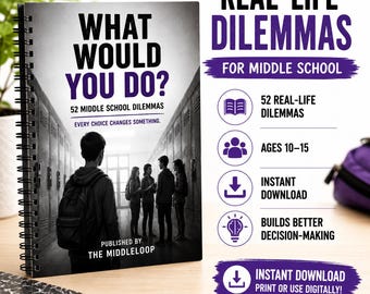 Middle School Dilemmas Interactive PDF | What Would You Do? Social Skills Game |Digital Download|