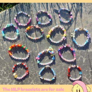 Bracelet Commissions - MLP Beaded Bracelets - My LIttle Pony - Fandom - Scene kid - Kandi Bracelet