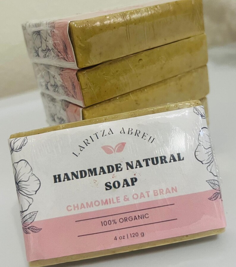 100 Organic Chamomile and Oatmeal Bar Soap Without Parabens. Etsy