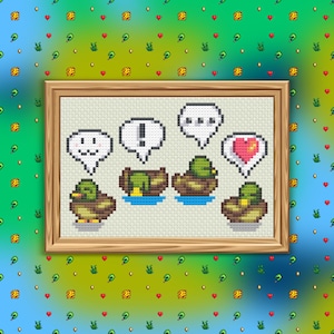 Stardew Duck Sprites - Cross Stitch Pattern PDF, Video Game Inspired Counted Crossstitch