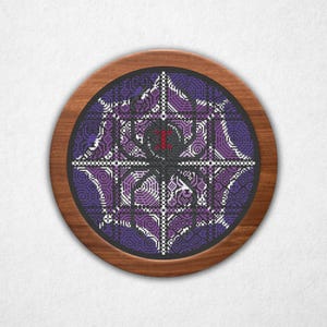 Korsstygnsmönster för Black Widow-plattor - Quaker Style Sampler, två storlekar (PDF för direktnedladdning)