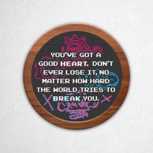 Good Heart Quote Cross Stitch Pattern PDF - Streaming Show Vidro Game Inspired