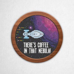 Coffee In That Nebula - Kreuzstichmuster, TV Zitat (Instant Download PDF)