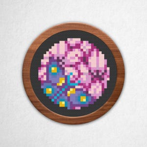 Sakura Butterfly - Small Cross Stitch Pattern PDF, 3x3 Block Pixel Art Style Counted Crossstitch