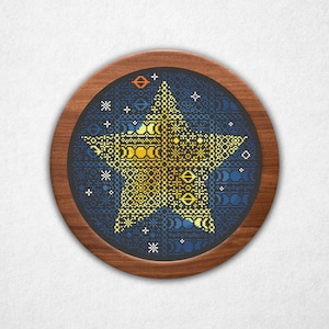 Star Tiles Cross Stitch Patterns - Quaker Style Sampler, Two Sizes (Instant Download PDF)
