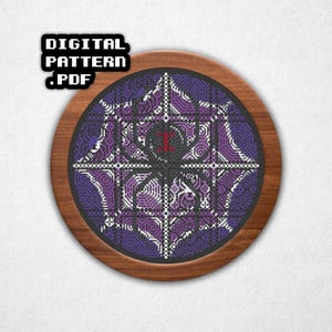 Black Widow Tiles Cross Stitch Patterns - Quaker Style Sampler, Two Sizes (Instant Download PDF)