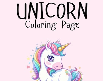 Unicorn Coloring Page for kids