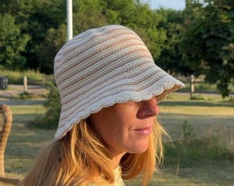 Patrón de gorro de sol a crochet / PDF / Gorro de verano / Fácil / Cleo