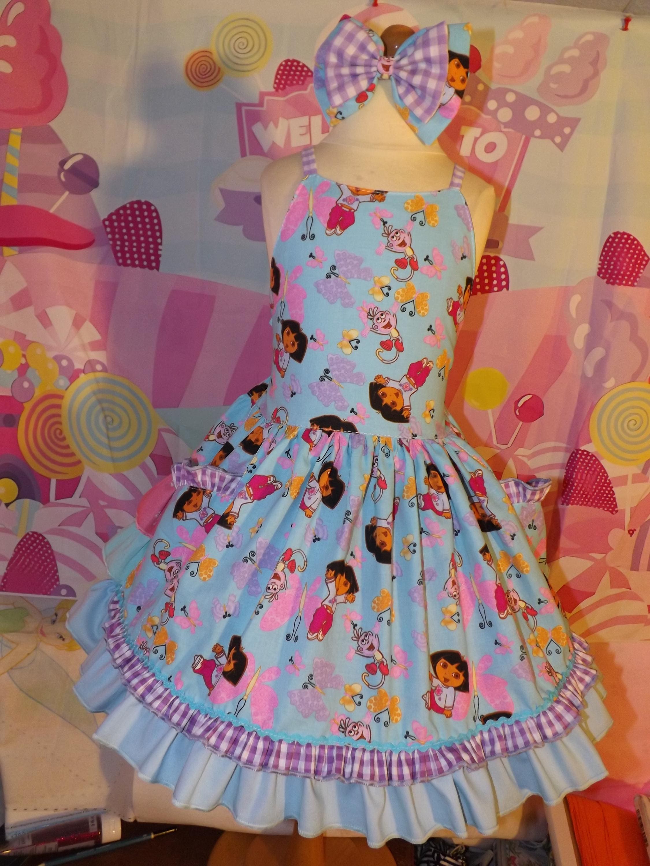dora birthday dress Party Size:XL (16-18)