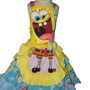 spongebob birthday dress Spongebob Puffer Set, ANY THEME, ANY Color, Girl Birthday Outfit, Girl Puffer Vest & Skirt, Spongebob Birthday Outfit