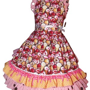 ice cream dress ladies Ice Cream Cones Womens Summer Dress Casual Swing Short Sleeve Sundresses Beach A-Line Shift Dress with Pockets at Amazon Women's Clothing store