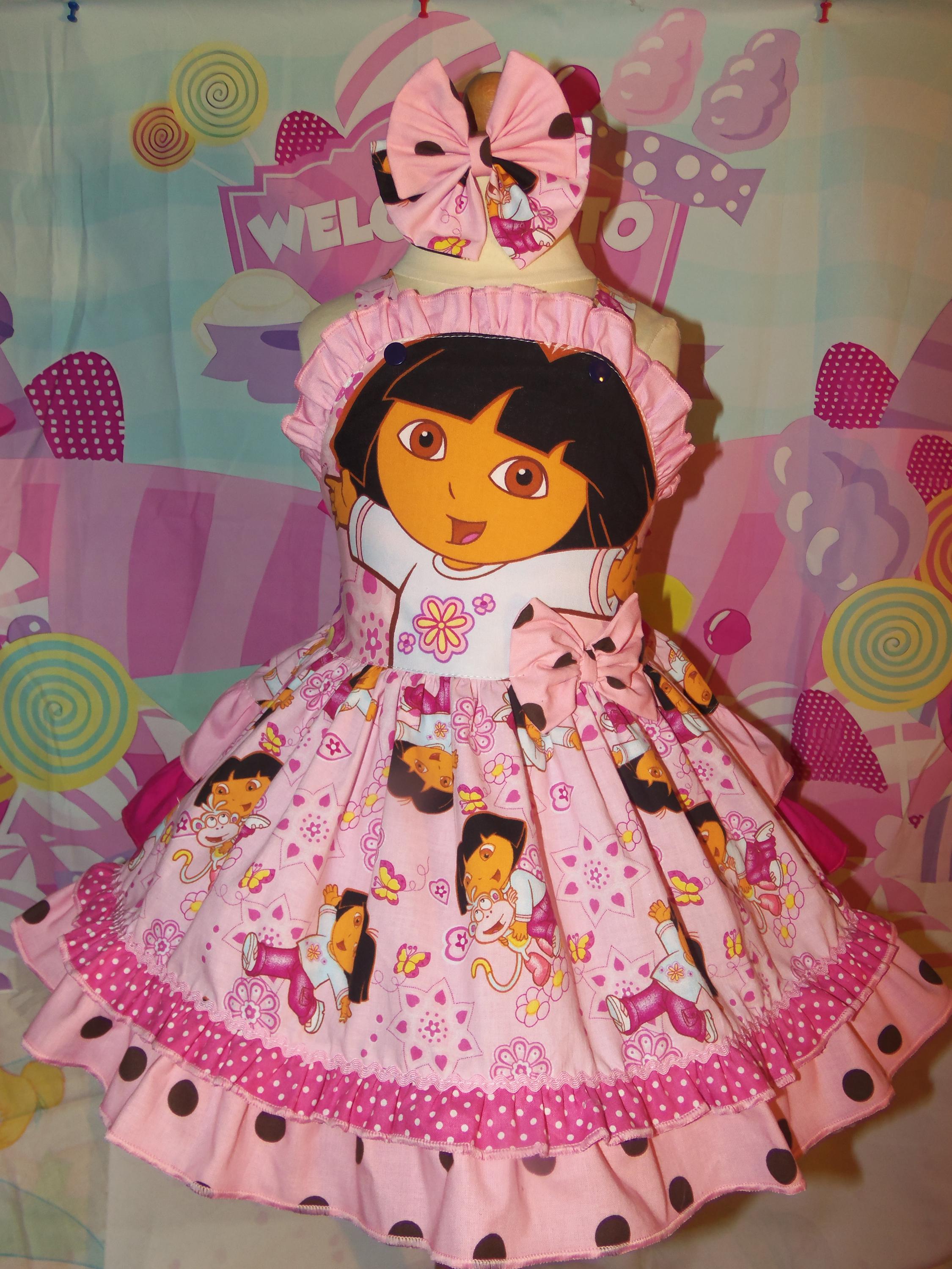 open lace back dress Girl's Dress Dora The Explorer, Birthday Party 7 US Numeric main image 0