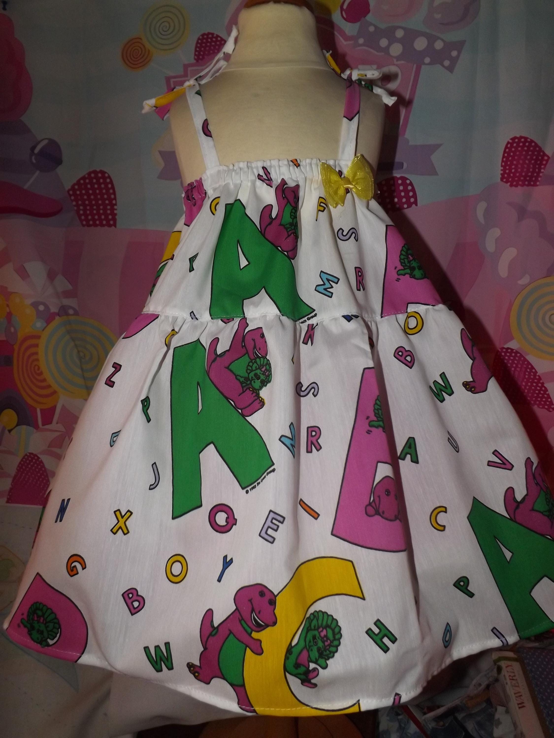 barney birthday dress Toddler barney costume miabellacouture Structured Strapless A-Line Mini color:Watermelon
