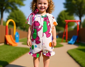 barney birthday dress Handmade First Purple Dinosaur - 90's Birthday Theme Dress - Custom Party Dress SELECT YOUR SIZE:XS Shiv Roy's Best Outfits Best Sellers NH Week 19 oversized feet