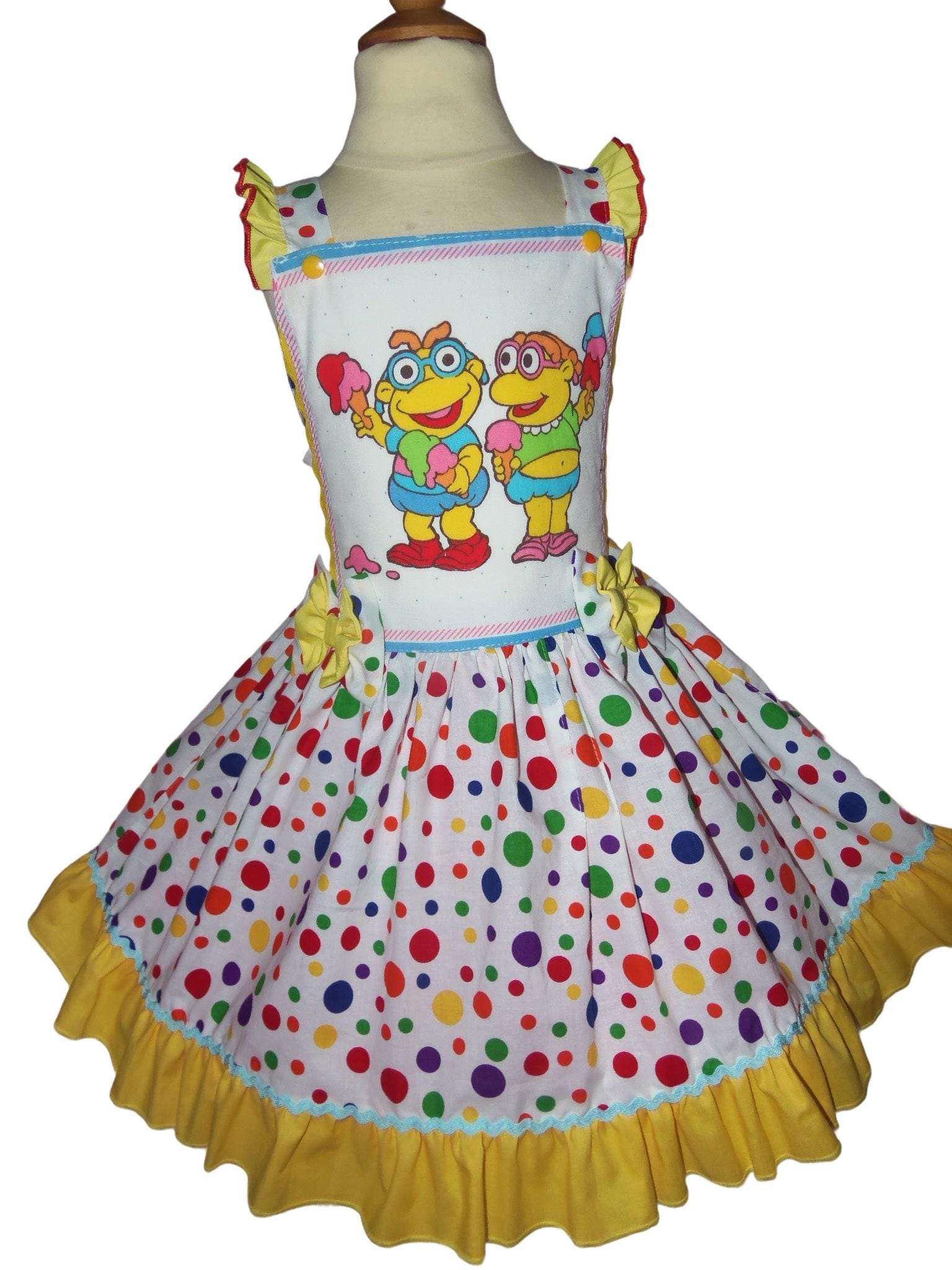 white christmas dresses Birthday Smocked Bishop Dress- Ice Cream, Cake, Cupcake Fabric – Smocked A  Lot, LLC main image 1