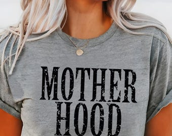 Mother Hood T-shirt, Trendy Mom Shirt, Mom Life Tee, Graphic Mom Shirt, Motherhood Shirt, Cool Mom Club Tee, Mother's Day Gift Shirts