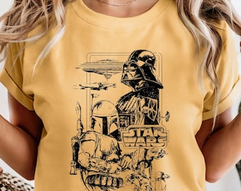 Star Wars T-shirt, Comfort Colors, Darth Vader Shirt, Disney Shirt, Storm Trooper Shirt, Retro Vibes Shirt, Vintage Movie Shirt