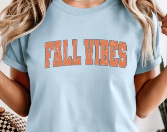 Fall Vibes T-shirt, Comfort Colors, Autumn Shirt, Fall Season Shirt, Trending Gift Idea, Gift For her, Hello Fall Shirt, Cozy Fall Shirt