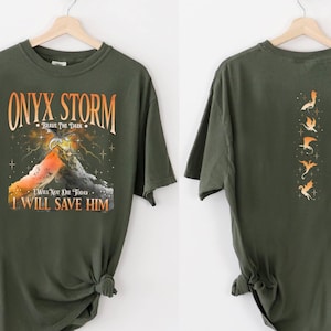 Onyx Storm Comfort Color T-Shirt, Fourth Wing Series Shirt,  Fourth Wing Shirt, Dragon Rider Tee, Violet Sorrengail, Fantastic Bookish Shirt