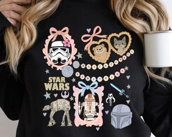 Star Wars Sweatshirt, Heart Locket Sweatshirt, Disney Sweatshirt, Storm Trooper Sweatshirt, Darth Vader Sweatshirt, Disney Trip Gift