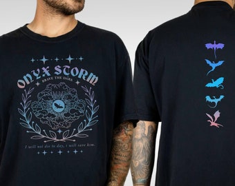 Fourth Wing Series Shirt, Onyx Storm Comfort Color T-Shirt,  Fourth Wing Shirt, Dragon Rider Tee, Violet Sorrengail, Fantastic Bookish Shirt