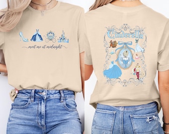 Camiseta de Cenicienta de Disney, Camiseta de Princesa, Camiseta de Cumpleaños, Viaje a Disney, Vacaciones en Familia, Princesa Retro, Camiseta Coqueta Femenina