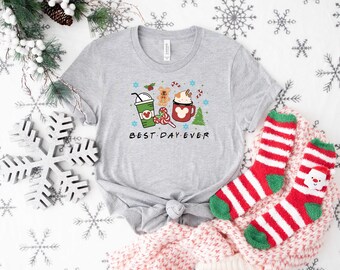 Camiseta del mejor día de Navidad de Disney, camiseta del mejor día de Mickey Minnie, camiseta de snacking, camiseta divertida de Navidad, camiseta de Mickey Gingerbread