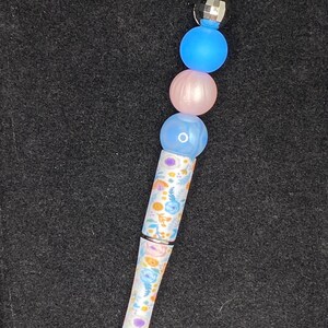 Pink and Blue Floral Pen