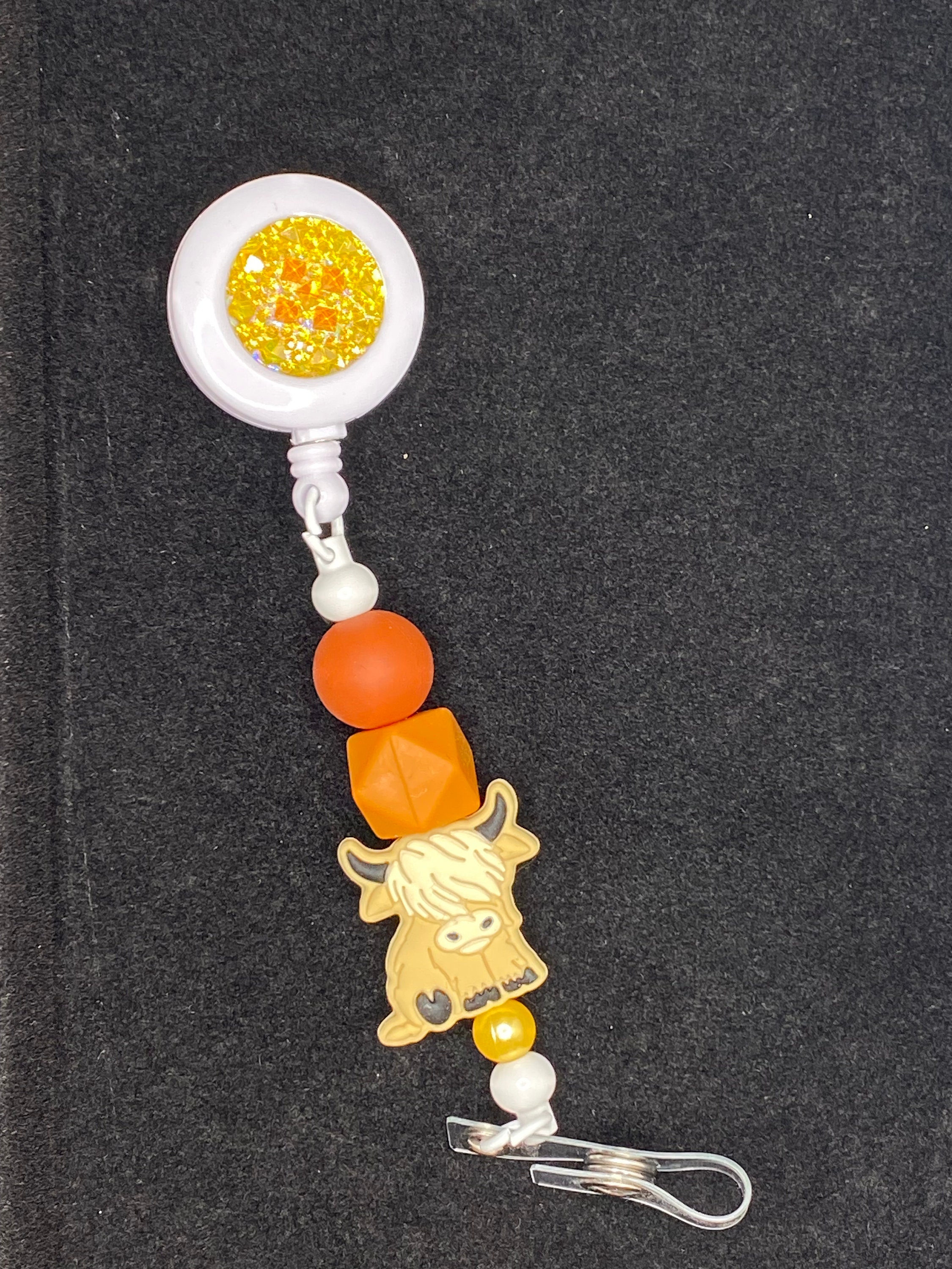 Highland Cow Retractable Badge Reel