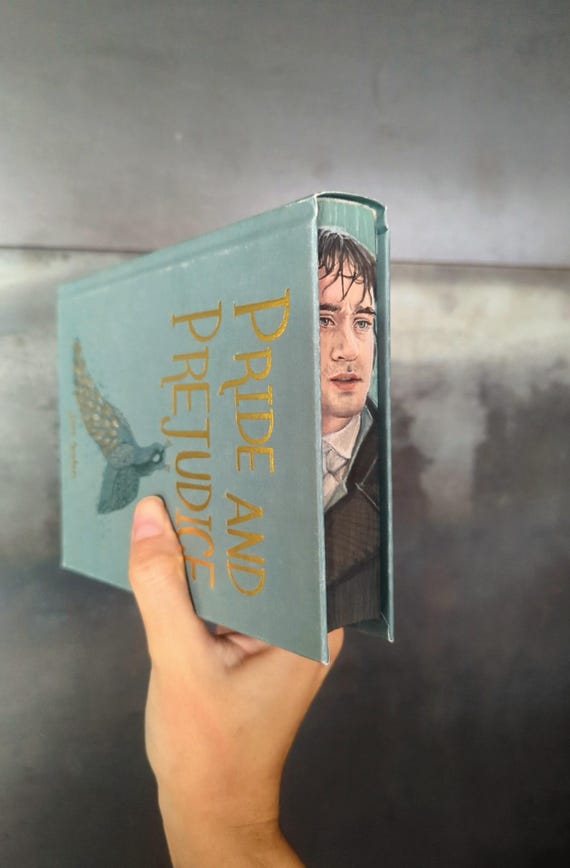 Pride and Prejudice Book Fore-Edge Watercolor Painting