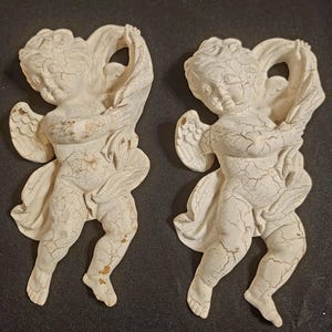 Vintage Set of Polyresin Cherubs