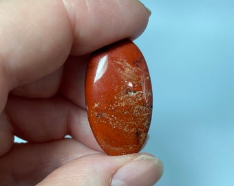 Red Jasper cabochon gemstone 32 mm x 15 mm